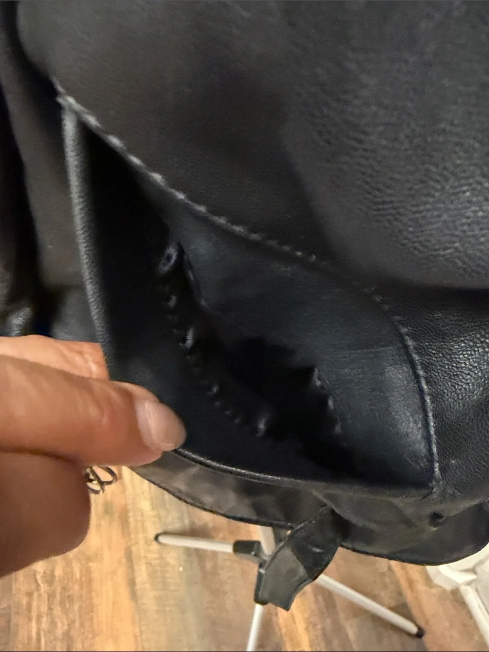 Vintage 80s Pelle Cuir Black Leather Jacket Batwing Avant-Garde M